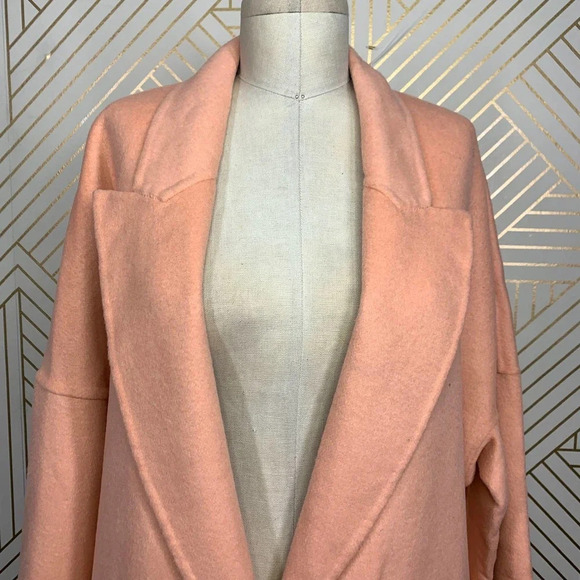 Zara Double Breasted Oversized Coat in Tangerine Blogger Fav Size US Small - Picture 3 of 12